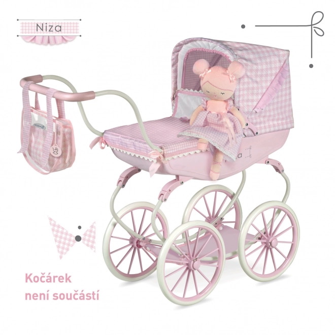 DeCuevas 20046 Plišasta punčka NIZA - 36 cm s posteljico