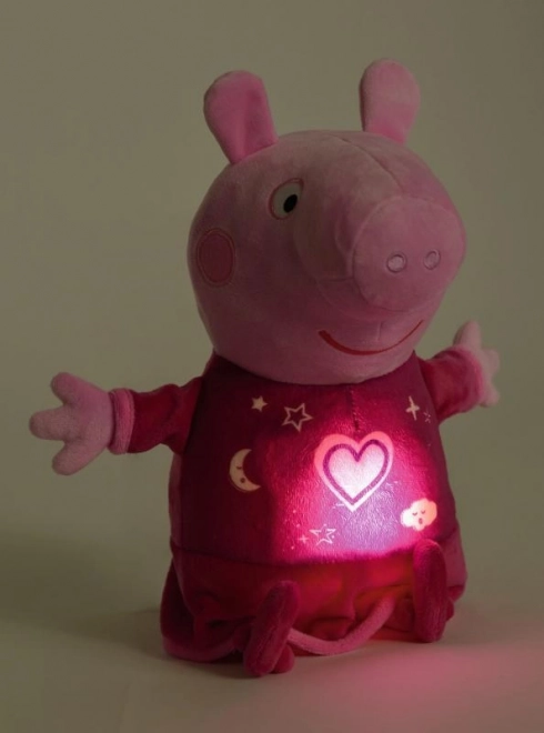 Peppa Pig 2v1 plišasti uspavanka, igranje + svetloba, roza, 25 cm
