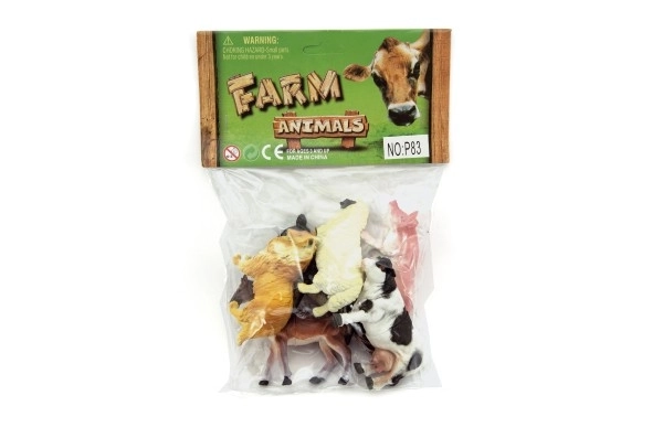 Domače živali farma 6 kosov plast 9cm v vrečki 16,5x27x5cm
