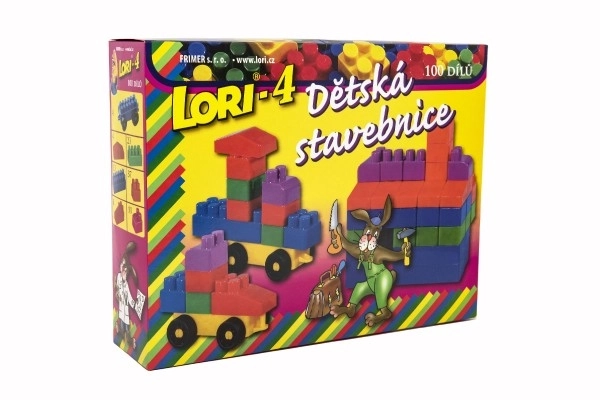 Gradbeni komplet LORI 4 plast 100 kosov v škatli 23x25x20 cm