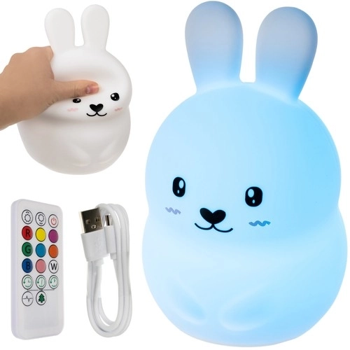 RGB nočna svetilka s daljinskim upravljanjem - zajec