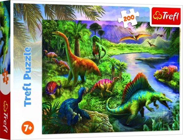 Sestavljanka Dinosavri 200 kosov 48x34cm v škatli 33x23x4cm