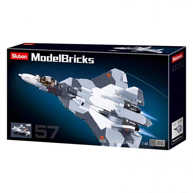 Sluban Model Bricks M38-B0986 Ponosni lovski letalo Su-57 2 v 1