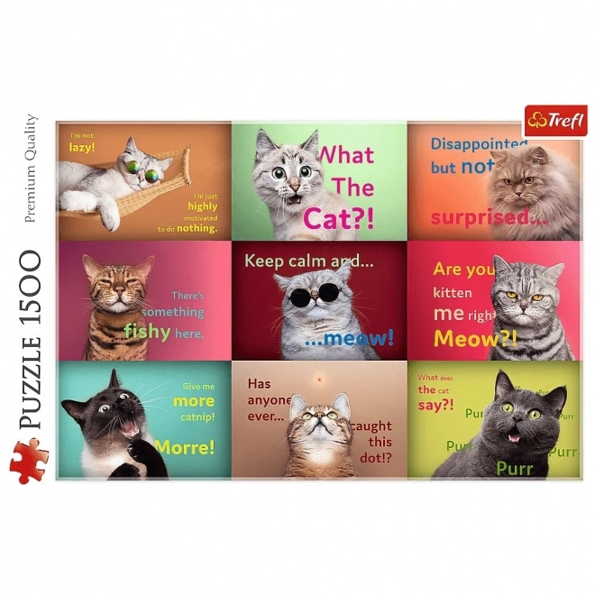 Puzzle 1500 Zabavni portreti mačk