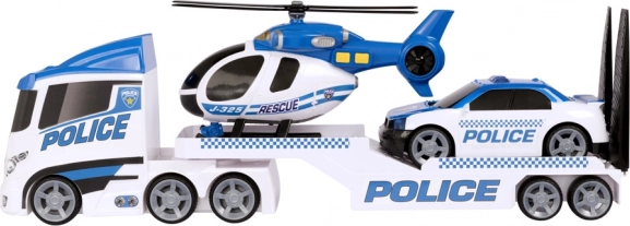 Teamsterz policijski transportni set s helikopterjem in avtomobilčkom