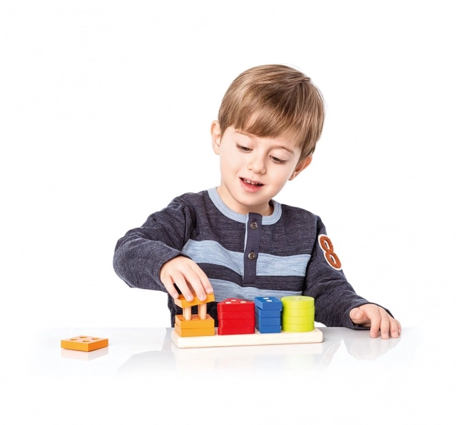 CUBIKA 15337 Razvrščamo oblike V - lesena sestavljanka 17 delov