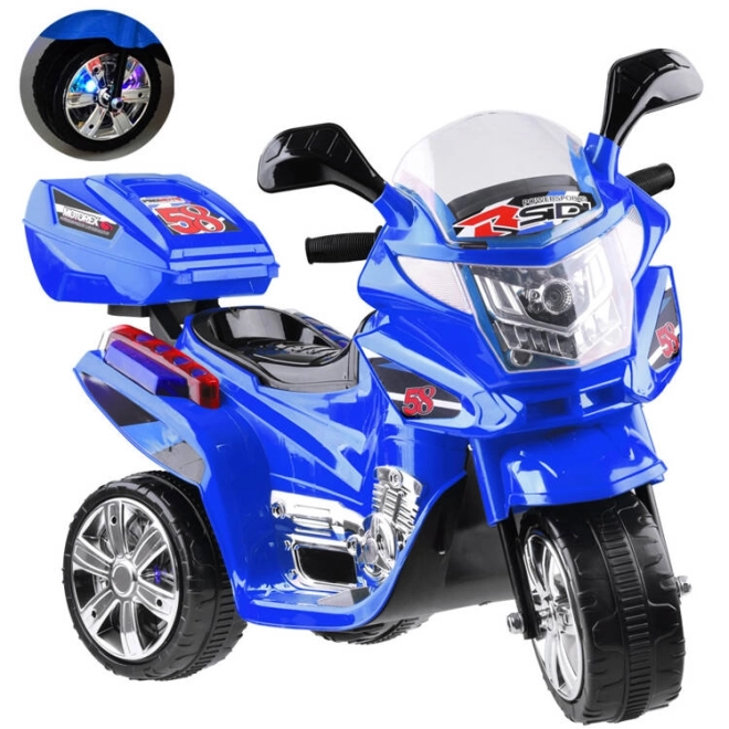Otroški športni motocikel z barvno LED razsvetljavo – Modra