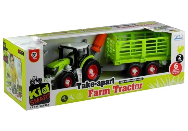 Razstavljiv traktor s prikolico 43 cm