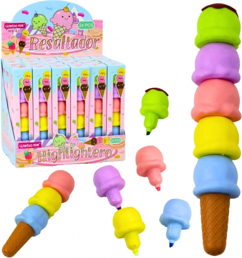 Pastelni označevalniki v obliki sladoleda, 5 barv, 18 cm