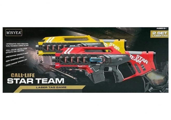 Set Laser Tag Pušk za 4 ekipe v dveh barvah