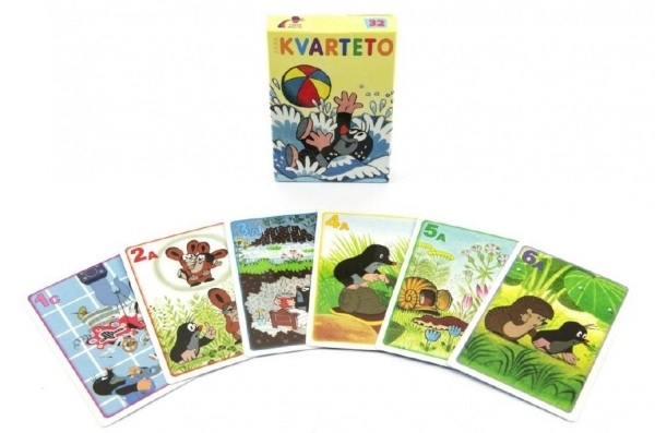 Kvartet Krtek družabna igra - karte v kartonski škatlici 6x9cm