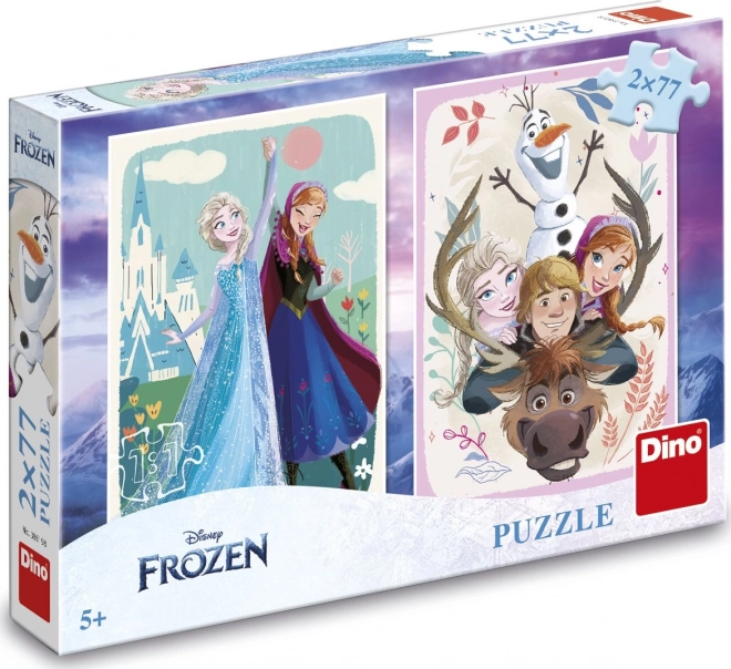 Uganka Ledeno kraljestvo: Anna in Elsa 2x77 kosov