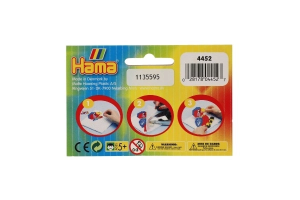 Podloga za likalne perlice Hama MIDI - zvezda, srce plastika 2 kosa v vrečki 9x9cm