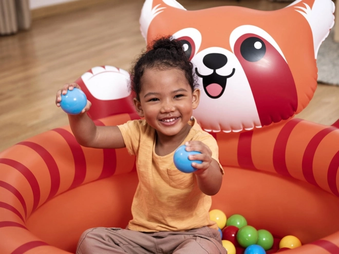 Suhi bazen rdeča panda z žogicami od Bestway