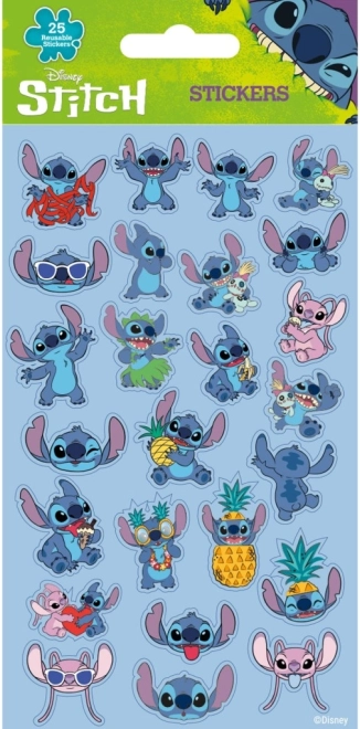 Večkrat uporabljive nalepke Lilo in Stitch modre