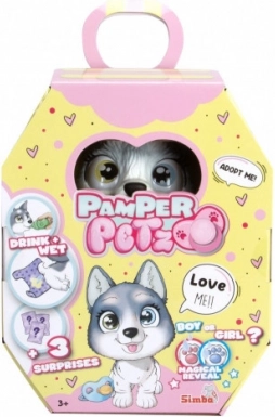 figurica Pamper Petz husky – interaktivno kužek s pitjem in lulanjem