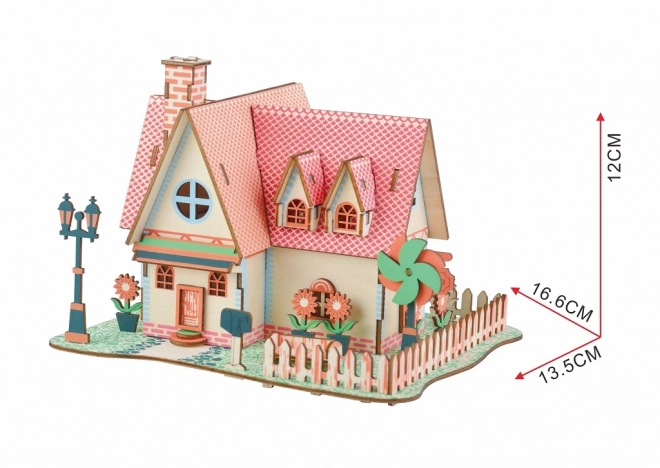 Leseni 3D puzzle Sončni dvorec