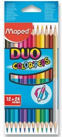 Ergonomske trikotne barvice DUO Color'Peps 12 kos
