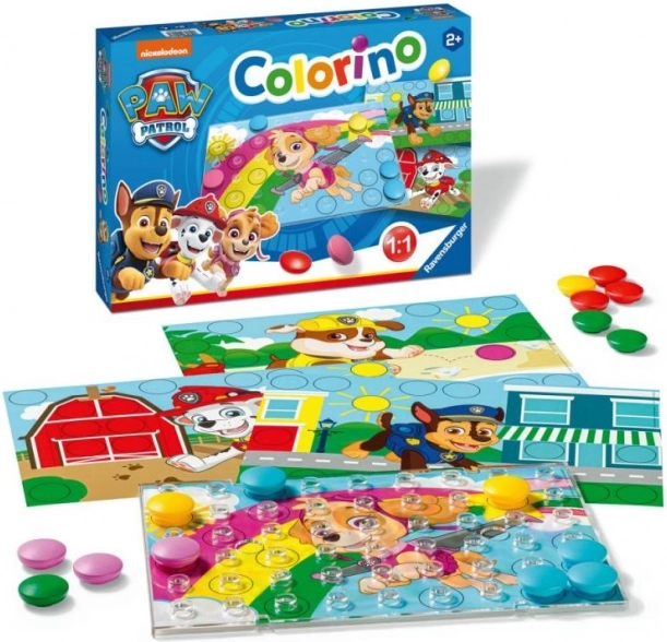 Colorino Tačke na patrulji – barvna gumbna igra za otroke