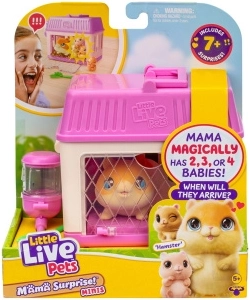 Little Live Pets Mini Mama hrček s presenečenjem mladičkov v hišici