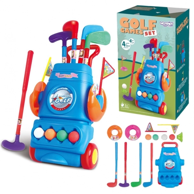 Otroška golf set Woopie s stojalom na kolesih