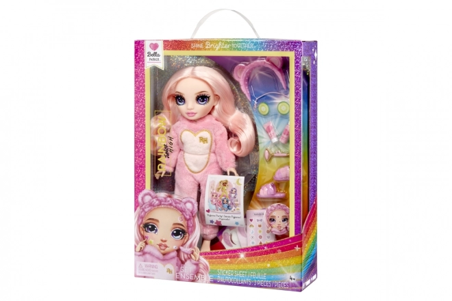 Lutka Rainbow High Junior za Pidžamsko Zabavo, Roza Bella