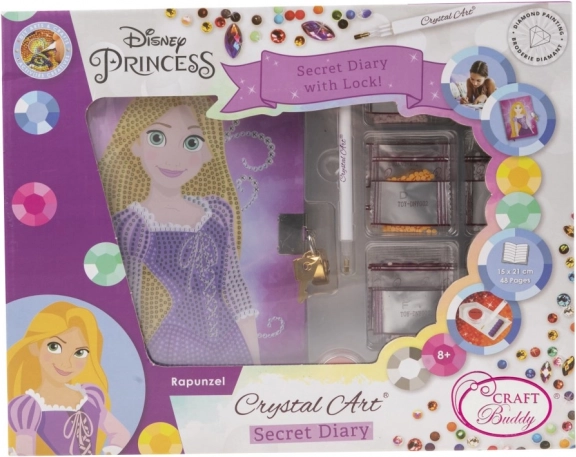 Ustvarjalni blok Crystal Art z zaklepanjem - Rapunzel