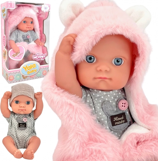 Prva dojenčkova punčka WOOPIE ROYAL z zajčjo odejo 23 cm