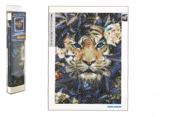 Diamantno slikarstvo Skriti Tiger 30x40 cm