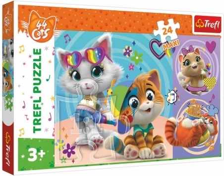 Maxi sestavljanka 24 kosov Srečne muce 44 CATS 60 × 40 cm