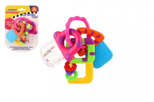 Ropotuljica/Grizalo ključi plastični 10x12cm na kartici 3m+