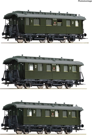 Roco set 3 potniških vagonov PKP H0