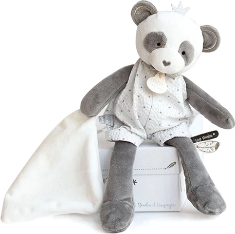 Doudou Darilna plišasta panda z odejo 28 cm