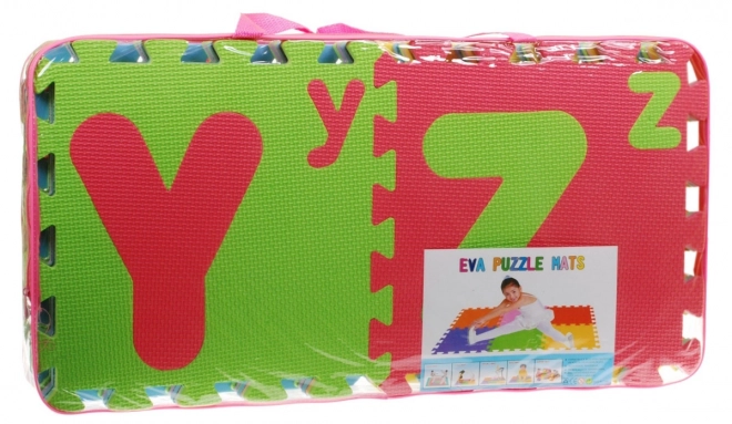 Pena puzzle Črke za otroke 3+ EVA pena + Velike in male črke Abeceda + Talna podloga