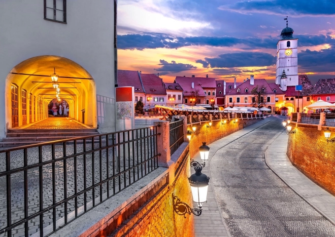 Sestavljanka Malo mestno trg, Sibiu, Romunija 1000 koščkov ENJOY
