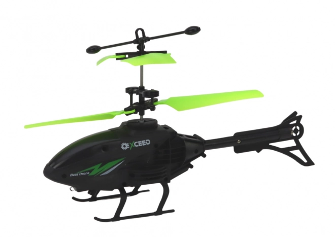 Pas za helikopter, nadzorovan z roko, črna in zelena