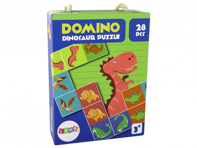 Igra s sestavljanko Dvostranski domino Dinosavri - 28 kosov