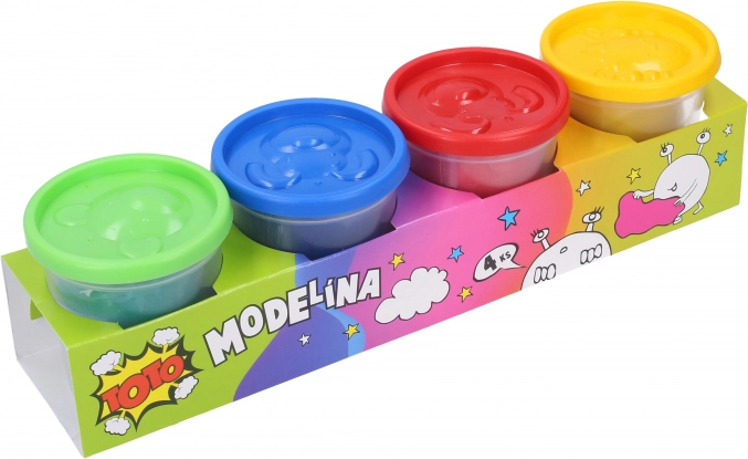 Plastelin 4×140 g – mešanica barv
