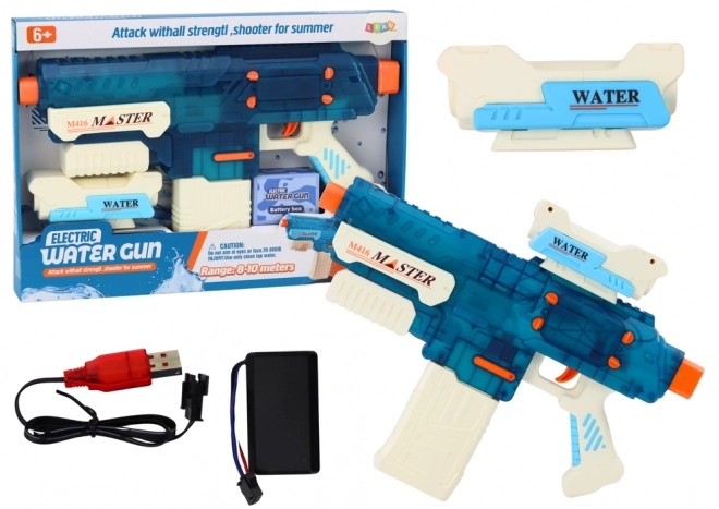 Vodna pištola M416 na akumulator, 500 ml, doseg 8-10 m