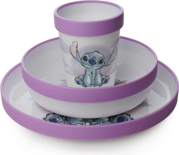 Otroški jedilni set 3v1 Lilo & Stitch
