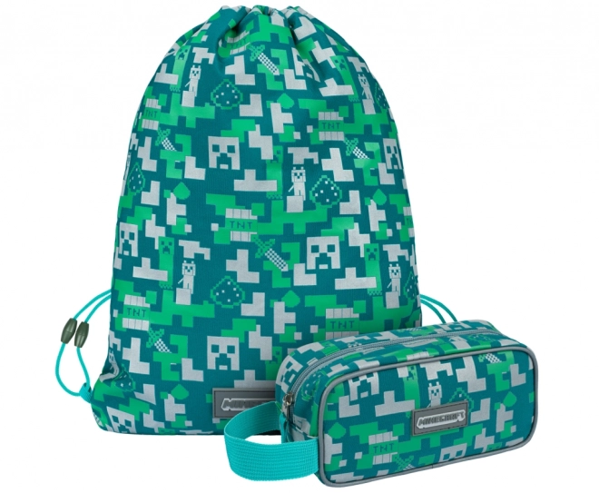 Minecraft 2 set z motivom Srebrnega Creeperja