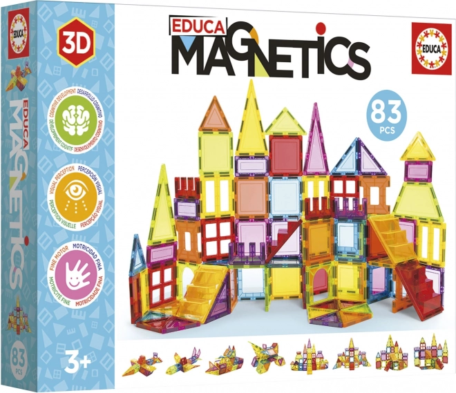 Magnetna konstrukcija Educa s 83 deli
