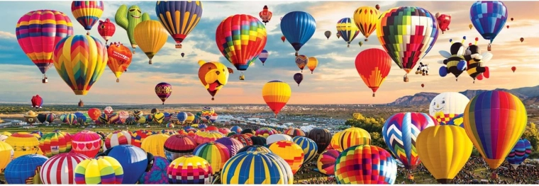 Panoramske puzzle Vzlet balonov 1000 koščkov
