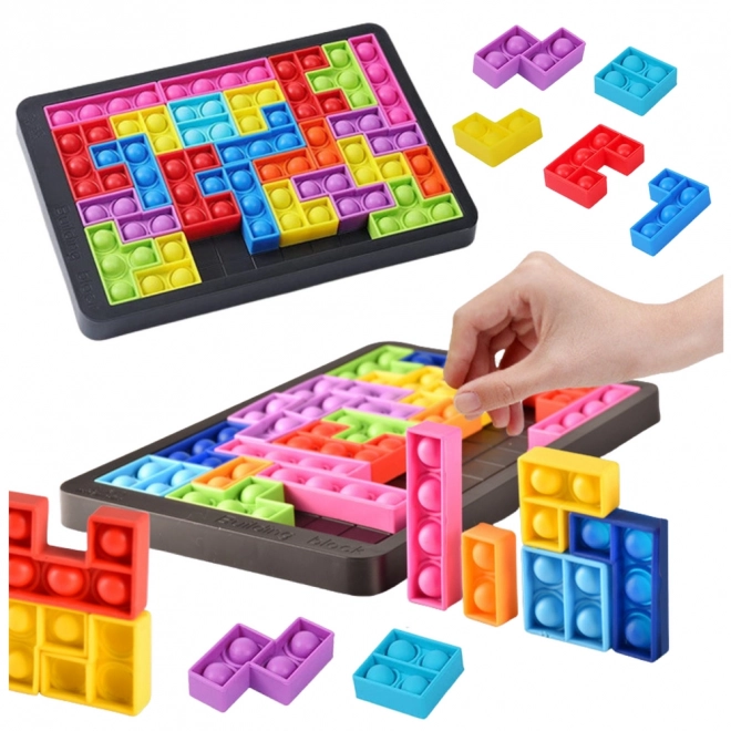 Senzorična igrača Tetris Pop-It Puzzle 3v1