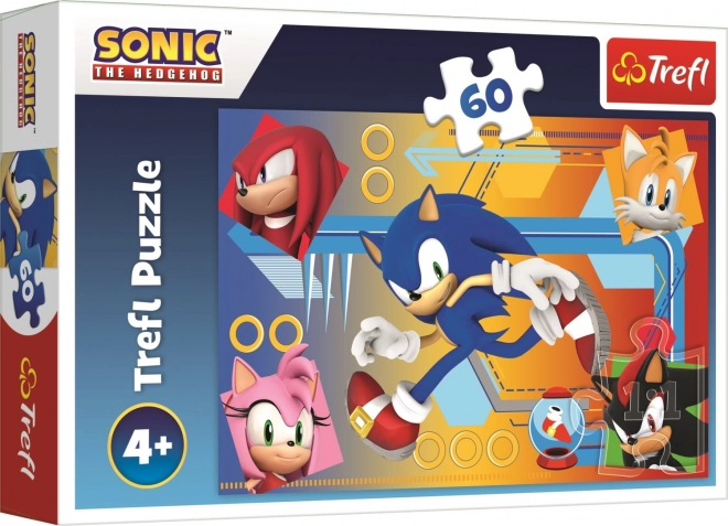 Sestavljanka Sonic 60 delov Sonic v akciji