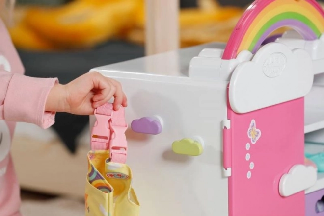 Mavrična garderobna omara za punčke BABY born