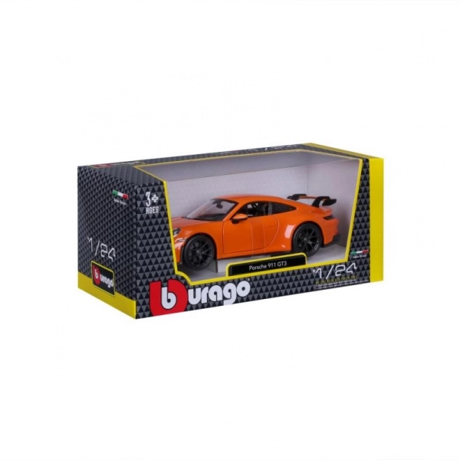Bburago Porsche 911 GT3 model oranžen 1:24