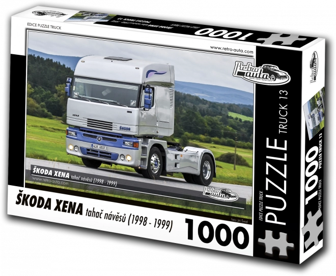 Sestavljanka RETRO-AVTI Škoda Xena vlačilec polprikolic 1000 koščkov