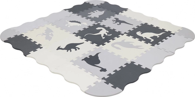pene puzzle podloga dinozavri siva 28 × 28 cm