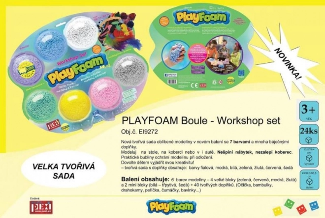 PlayFoam4 Modelina/Plastelina kroglična z dodatki 7 barv